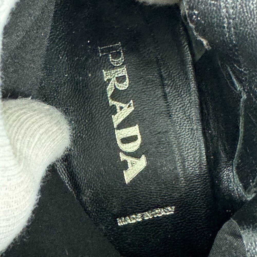 Prada Black Suede High Boots, Size 38 - Picture 13 of 14